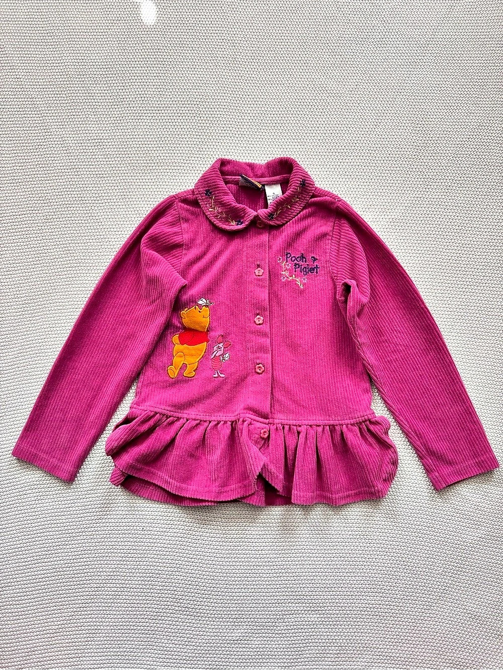 Vintage Disney Pooh and Piglet Girls Size 6 Pink Pooh Piglet Top